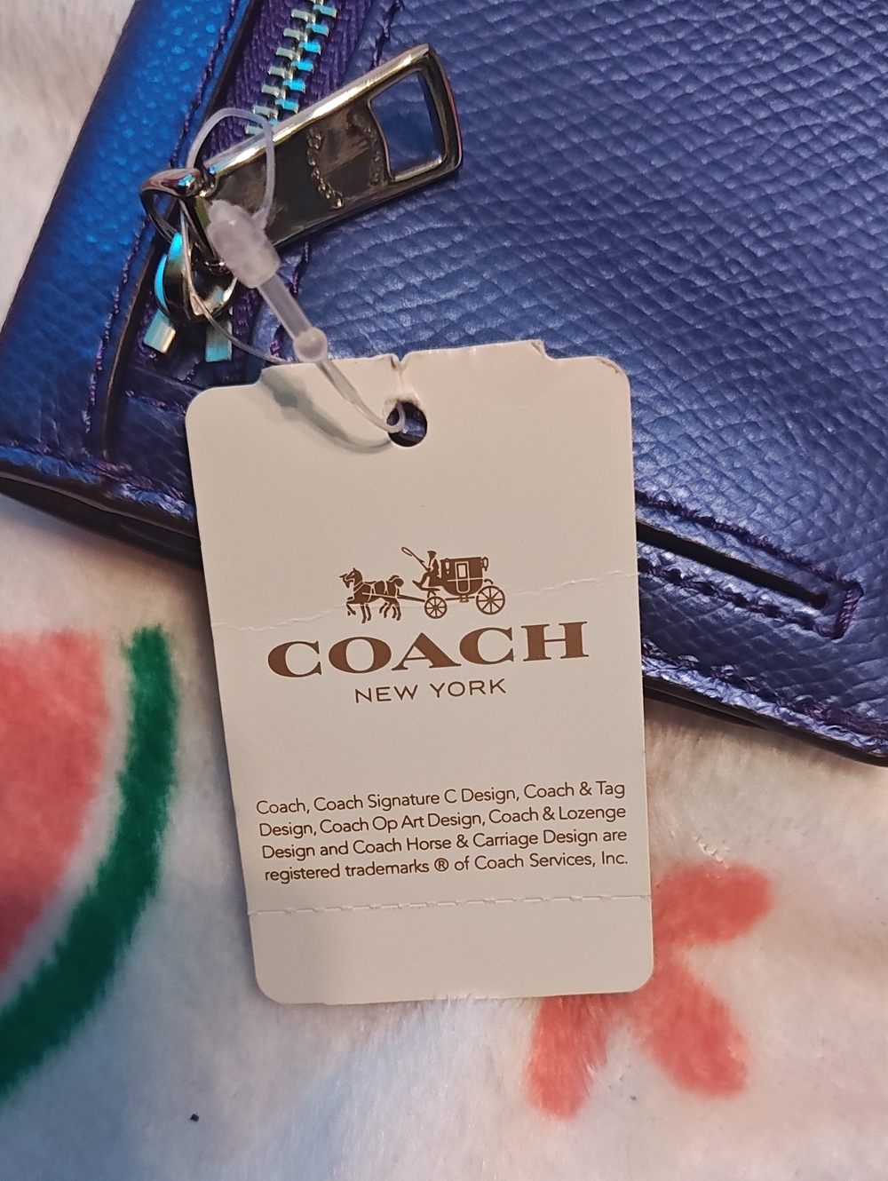 Coach Continental Wallet in SV Metallic Purple Iris - Picture 5 of 6